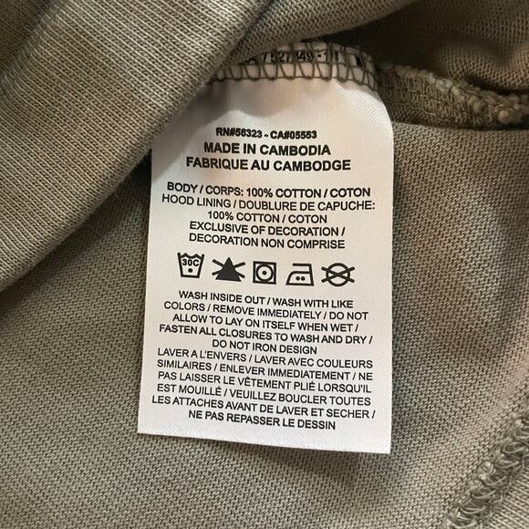 Nike Crop Hoodie | Army Green, Olive, Loose Relaxed Fit, Full Zip, XL NWOT $79 - Picture 10 of 11